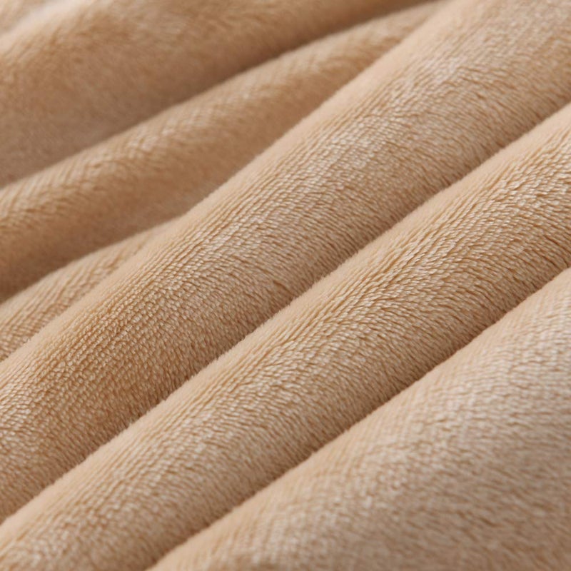 NANPIPER Throw Blanket Reversible Sherpa Flannel Super Soft Fuzzy Plush Fleece Microfiber for Bed/Couch (60"x80",Beige) - Image 5